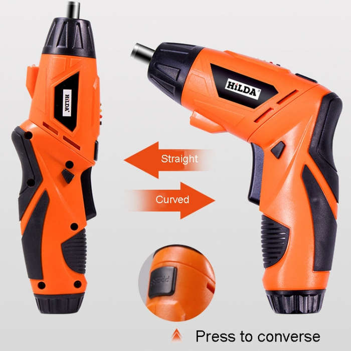 HILDA Multi-Function Li-Ion Screwdriver Mini Screwdriver Set(Orange)