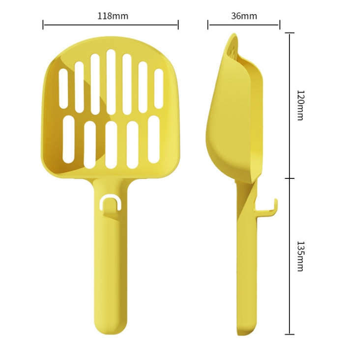 Long Handle Hangable Litter Scoop With Large Hole Cat Cleaning Products(Blue)