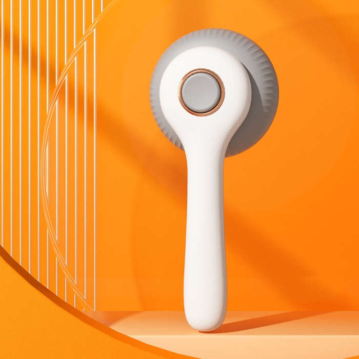 Cat Hair Removal Needle Comb Pet Cleaning Bath Comb(Gray  And White)