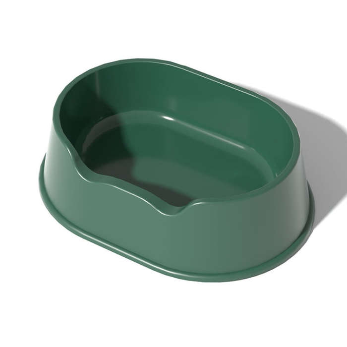 Open Litter Pan Large Capacity Plastic Pet Kennel, Model: Round Green
