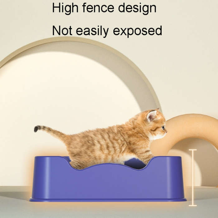 Open Litter Pan Large Capacity Plastic Pet Kennel, Model: Round Green