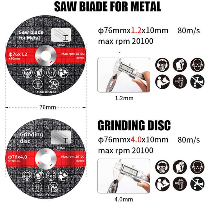 HILDA Grinding Tools Li-Ion Angle Grinder Accessories, Model: Grinding Disc