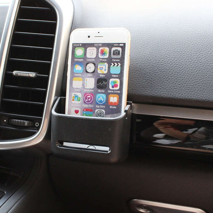 SHUNWEI SD-1129 Car Adhesive Mobile Phone Holder Multifunctional Car Storage Box