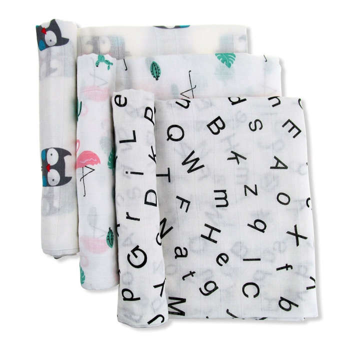 Cartoon Baby Soft Gauze Quilt Swaddle Cotton Bath Towel 117 X 117cm, Style: Mask