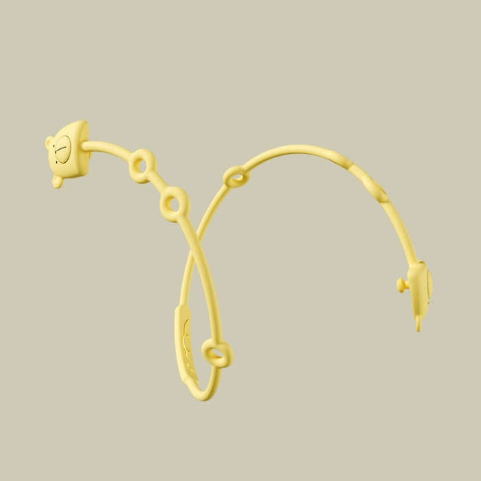 Bear Silicone Pacifier Chain Toddler Teether Toy Anti-fall Rope Pacifier Clip(Yellow)