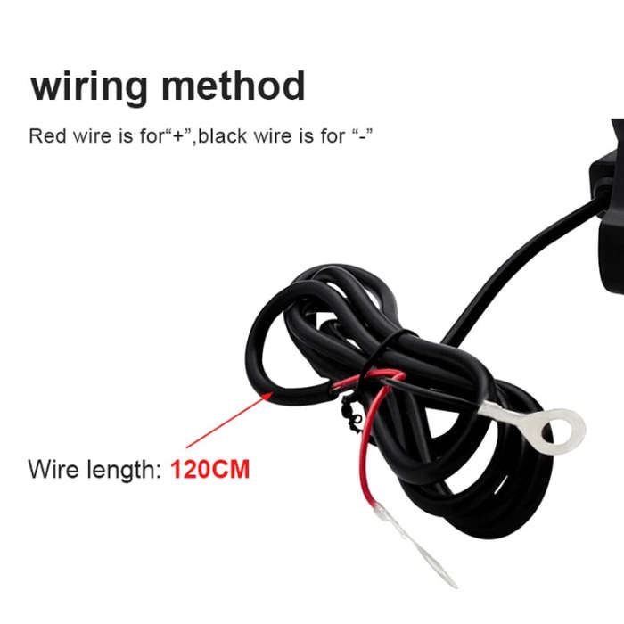 Motorcycle Sunshade Rainproof Mobile Phone Holder, Shape: Charging Mirror Holder 5V-2A