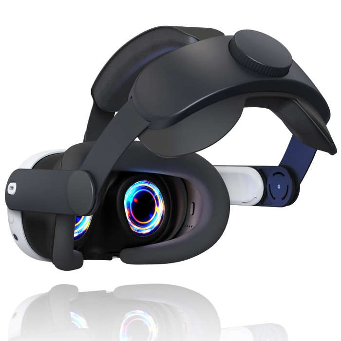 For Quest 3 VR Adjustable Elite Headset Head Strap(Black)