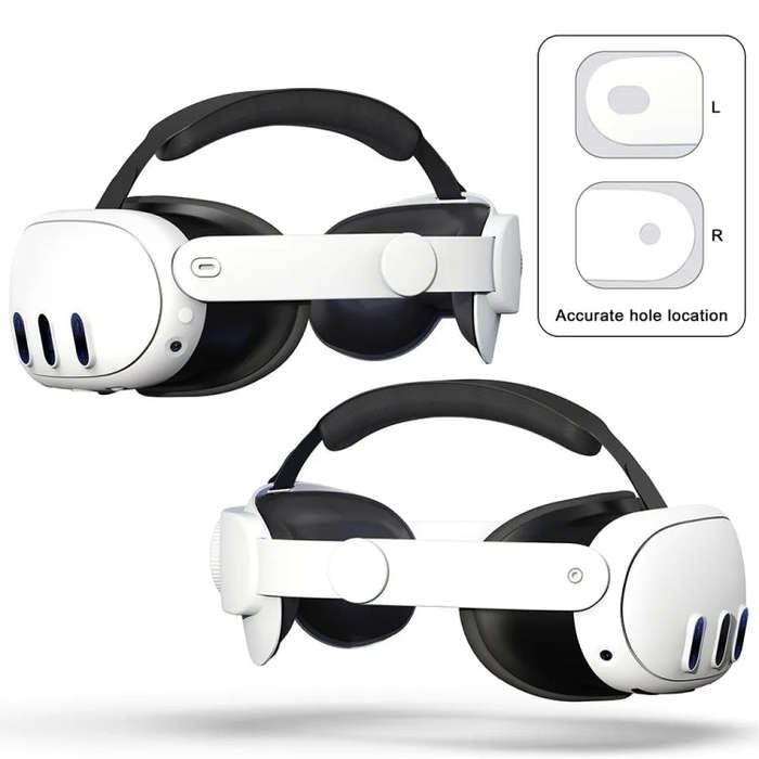 For Quest 3 VR Adjustable Elite Headset Head Strap(White)