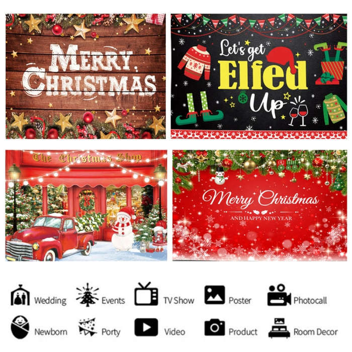 150 x 200cm Peach Skin Christmas Photography Background Cloth Party Room Decoration, Style: 4