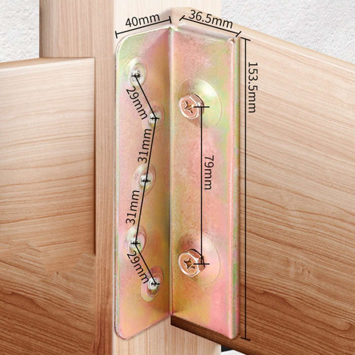 Bed Hinge Pendant Bed Accessories Furniture Hardware Corner Code With Screws, Model: Lengthened A...