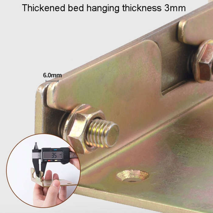 Bed Hinge Pendant Bed Accessories Furniture Hardware Corner Code With Screws, Model: Wider And Th...