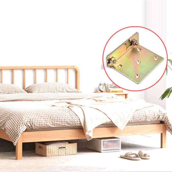 Bed Hinge Pendant Bed Accessories Furniture Hardware Corner Code With Screws, Model: Wider And Th...