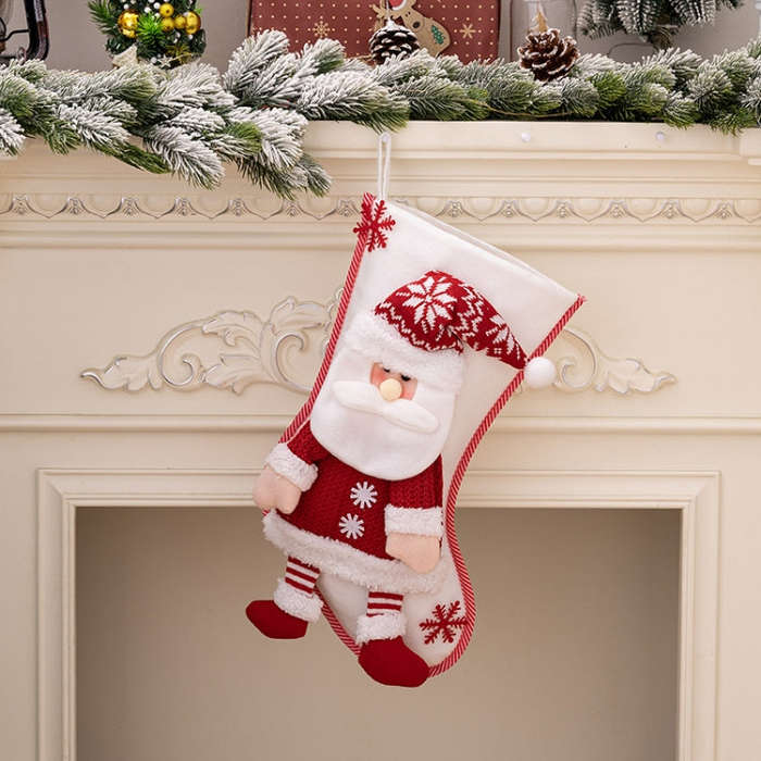 Christmas Decoration Supplies Cartoon Christmas Stocking Gift Bag(Elder)