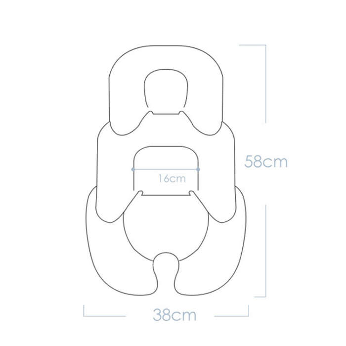 Baby Stroller Seat Cushion Safety Seat Protector Cushion, Color: Black White