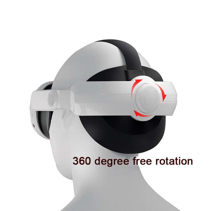 For Quest 3 VR  iplay Head Strap Reduce Pressure Adjustable Headband(White)