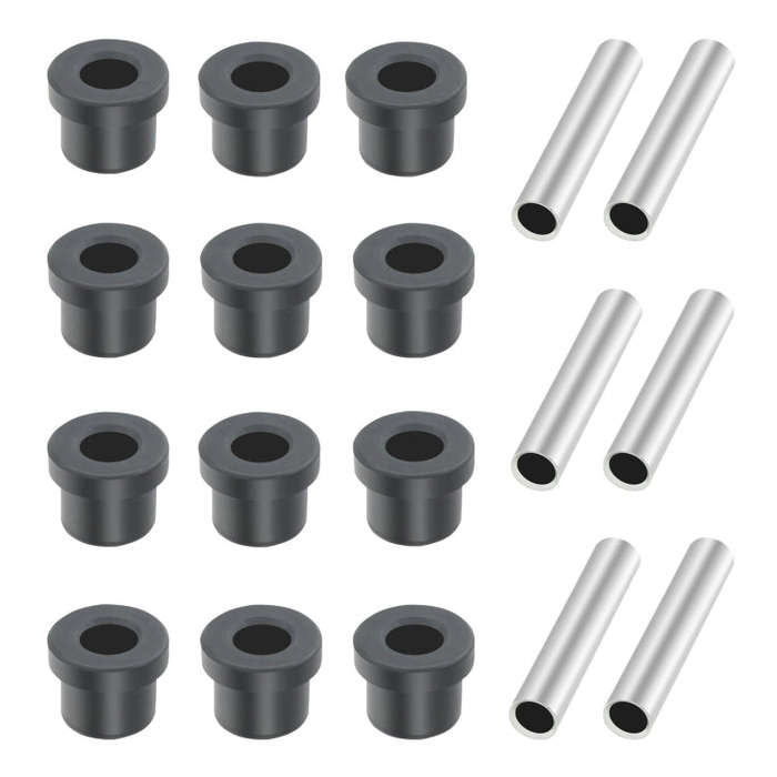 12pcs Rubber Sleeve+ 6pcs Iron Sleeve For EZGO TXT Golf Cart Steel Plate Rubber Sleeve Iron Sleev...