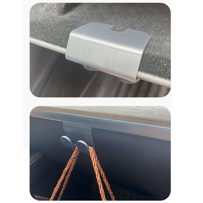 For Tesla Model Y Passenger Glove Box Hook Interior Modification Accessories(Black)