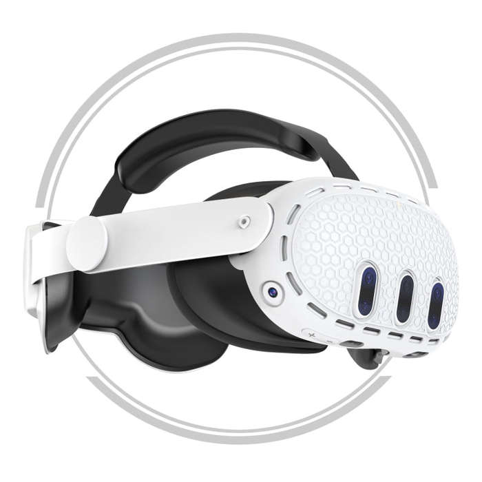 For Quest 3 VR Host Silicone Protective Case Smart Device Accessories(White)