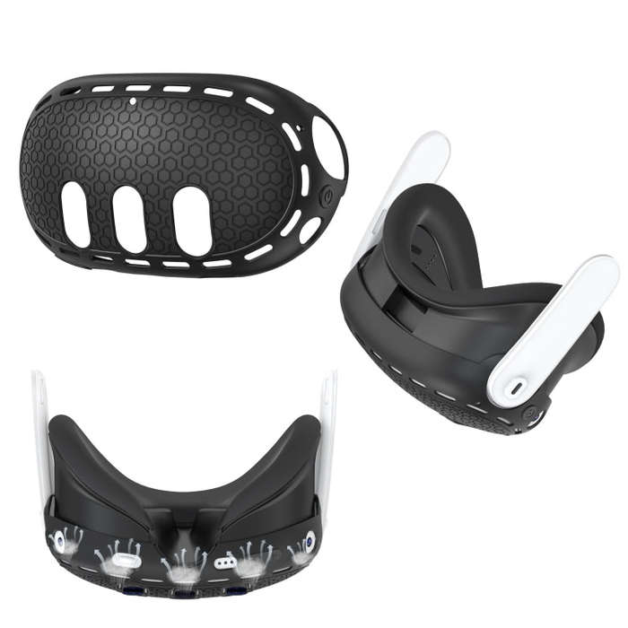 For Quest 3 VR Host Silicone Protective Case Smart Device Accessories(Black)