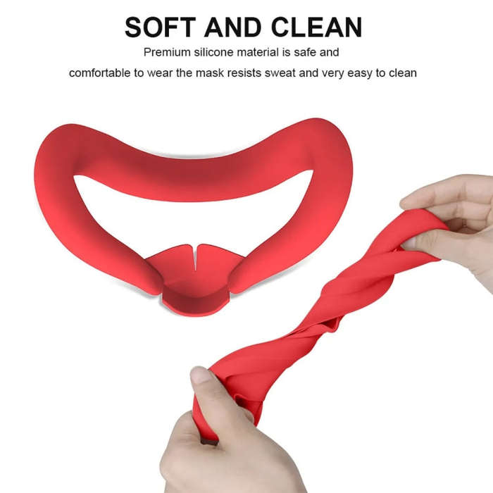For Quest 3 Silicone Face Cover Eye Mask with Nose Pad(Black)