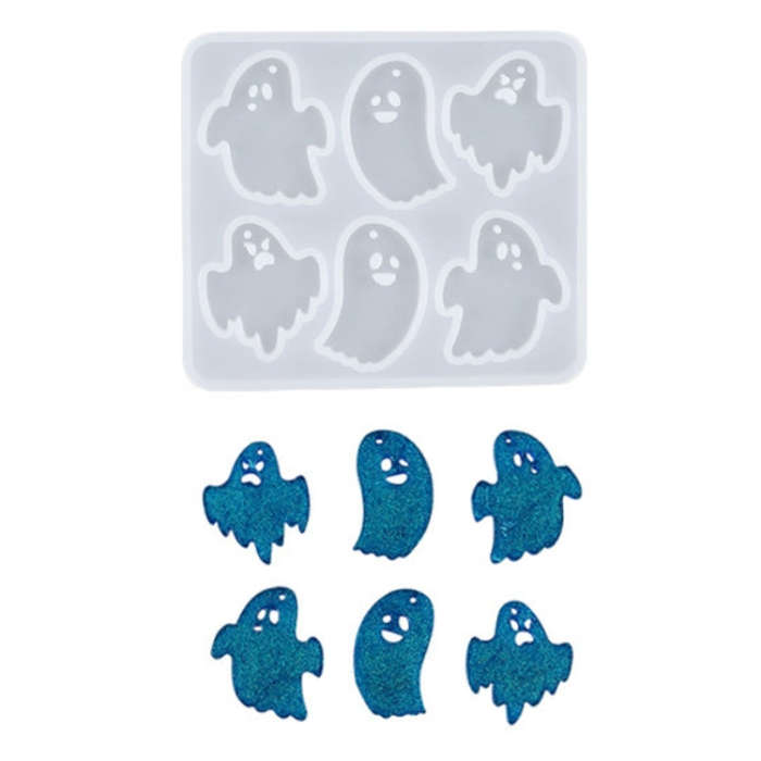 DIY Crystal Glue Mold Halloween Earrings Necklace Pendant Patch Silicone Mold(60-1106)