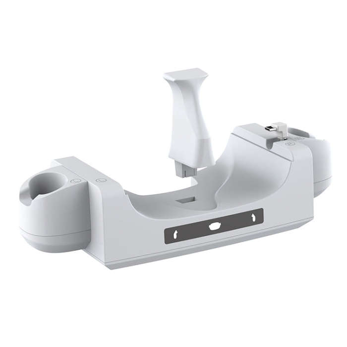 For Quest 3 VR Helmet Charging Base Wall-mounted Fast Charging Rack With LED Indicator(Gray White)