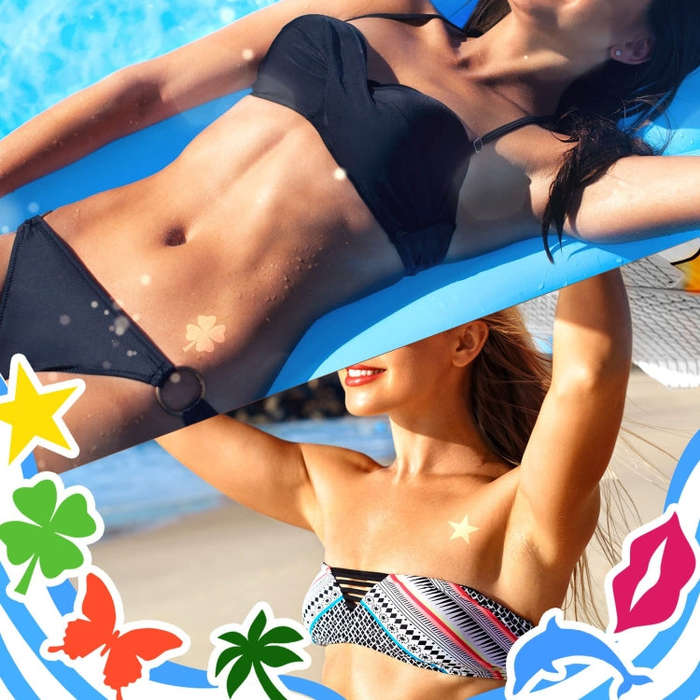 360pcs /Pack Style 8 Tanning Sunbathing Stickers Self Adhesive Body Stickers