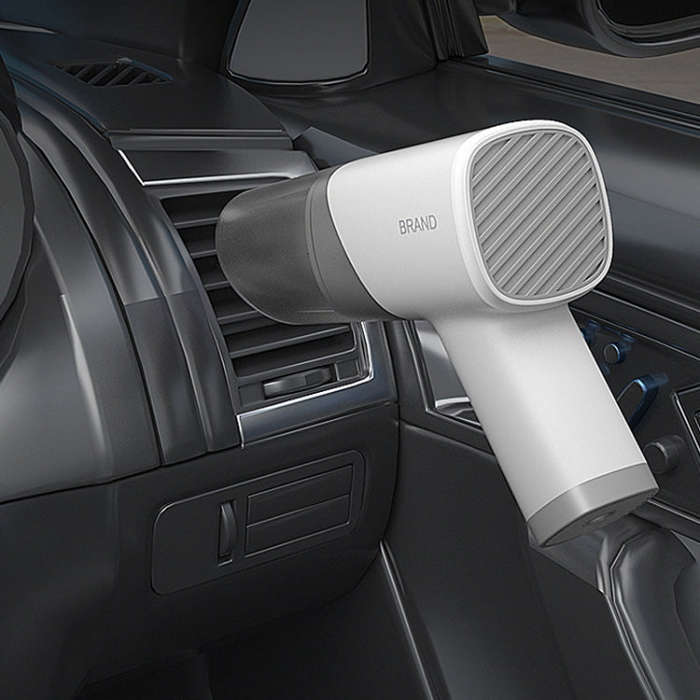 Portable Handheld USB Charging Car Vacuum Cleaner, Color: Wired Black