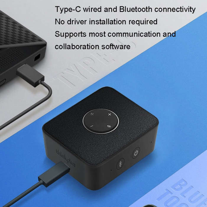 Lenovo Thinkplus MCP01 Intelligent Video Conference Omnidirectional Microphone Sound Portable Blu...