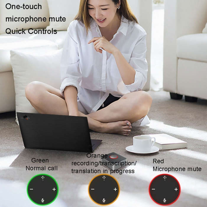 Lenovo Thinkplus MCP01 Intelligent Video Conference Omnidirectional Microphone Sound Portable Blu...