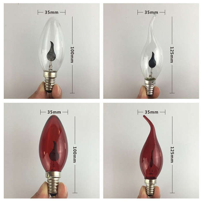 Retro Flame Light Bulb LED Energy-saving Light Source Candle Decorative Light Bulb, Color tempera...