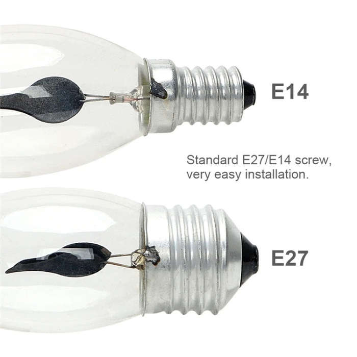 Retro Flame Light Bulb LED Energy-saving Light Source Candle Decorative Light Bulb, Color tempera...