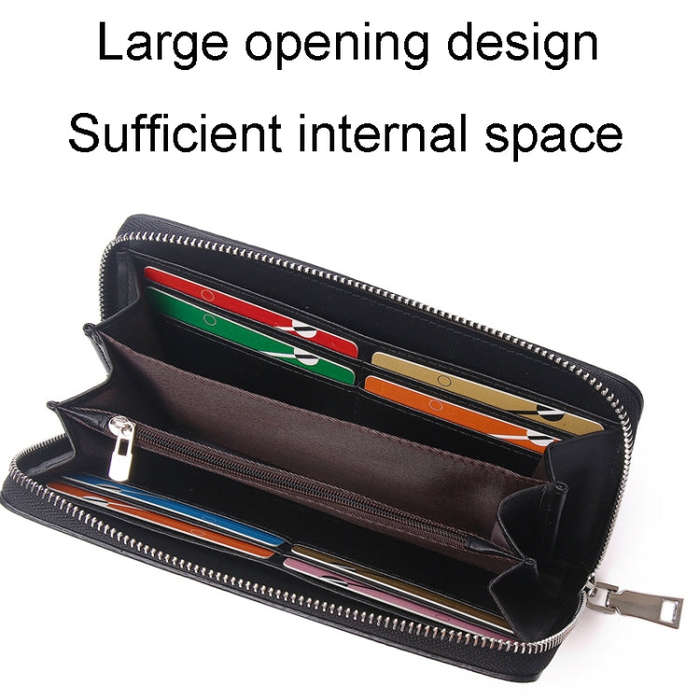 Ladies Long Casual Hand Clutch Bag Multi Card Position Zipper Phone Pouch, Model: W15840-13