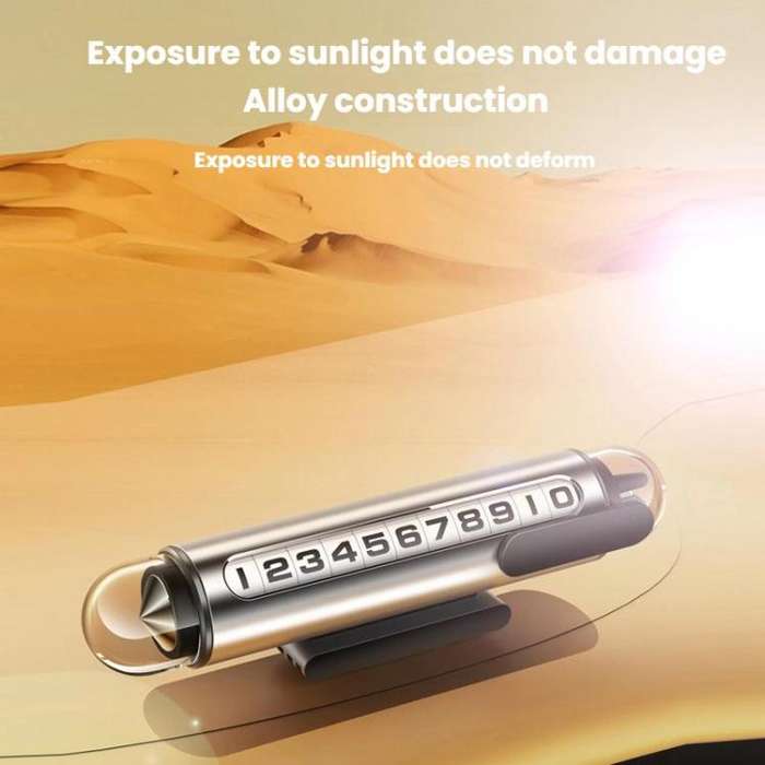 Hidden Roller Temporary Number Parking Sign Metal Safety Hammer(Silver)