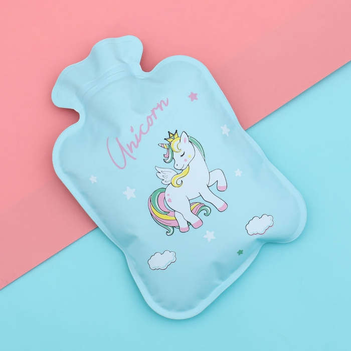 Large 14.5x21cm Cartoon Water Filled Hot Water Bag Mini High Density PVC Winter Warm Water Bag, S...