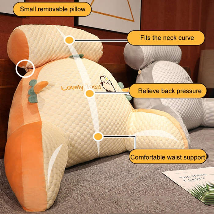 Bedside Cushion Soft-Packed Waist Pillow Sofa Tatami, Size: Medium(Toast)
