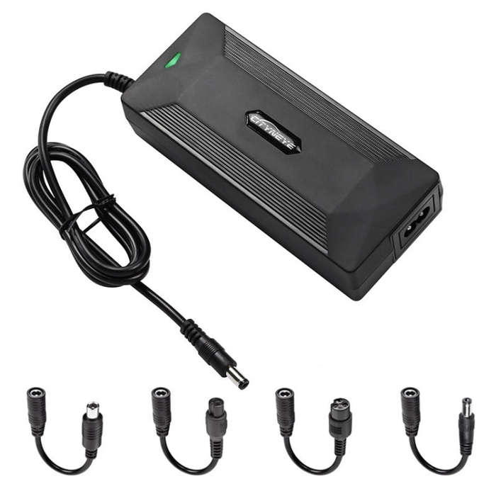 42V 2A Electric Bike Scooter Lithium Battery Charger With 4 Adapter Line US Plug