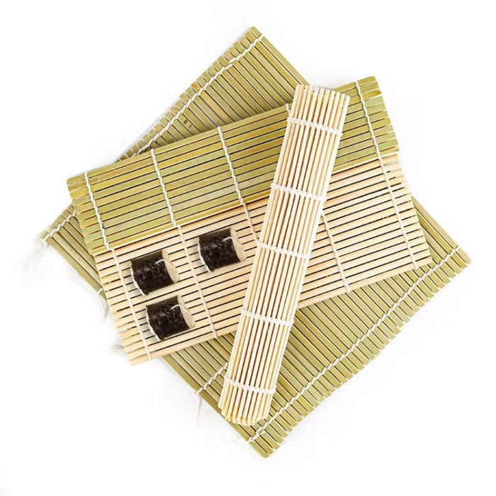 23 x 22cm  Bamboo Sushi Roll Non Adhesive Sushi Curtain(White)