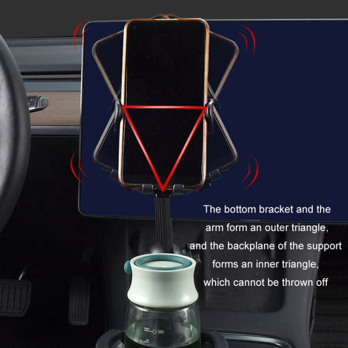 Car Centre Navigation Mobile Phone Holder 360 Rotating Water Cup Holder, Size: Small