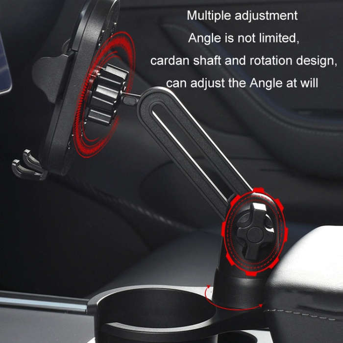 Car Centre Navigation Mobile Phone Holder 360 Rotating Water Cup Holder, Size: Small
