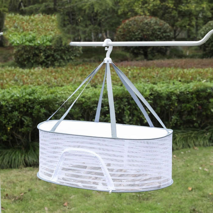 50 x 70cm  Foldable Drying Fishing Vegetables Fish Net Hanging Clothes Drying Storage Shelf, Spec...