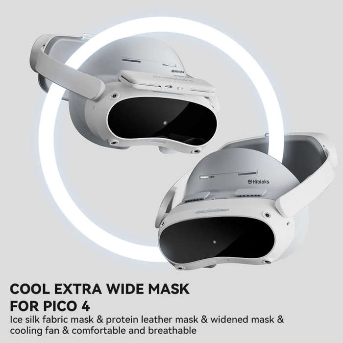 For PICO 4 Hibloks VR Glasses Face Cushion Protector Pad With Fan, Spec: 1pc Ice Silk