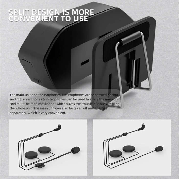 X6 Helmet Bluetooth Headset Wireless Waterproof Moto Handsfree Stereo Headphone(Hard Pipe Wheat)