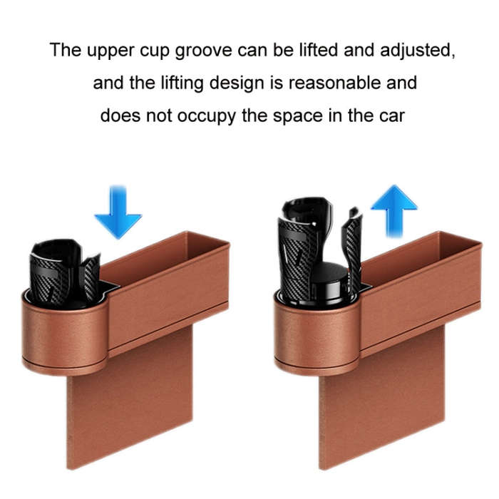Car Seat Gap Storage Box Car Water Cup Holder Ashtray, Color: Right Brown