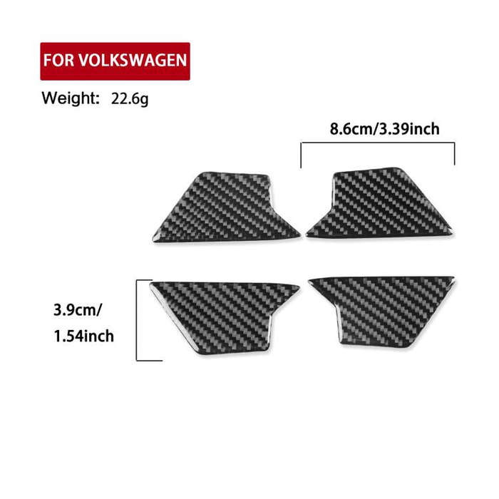For Volkswagen Sagitar 2019-2023 4pcs /Set Left-hand Drive Door Inner Bowl Sticker(Black)