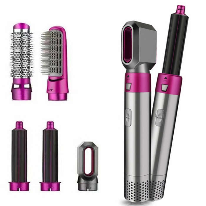 5 In 1 Hot Air Comb Automatic Curling Iron Square Model Hair Styling Comb Curling And Straighteni...