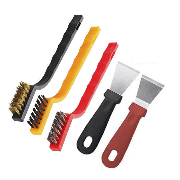 5pcs /Set Multifunctional Kitchen Stove Cleaning Brush Set Range Hood Sink Gap Brush