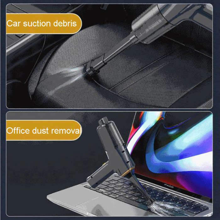 Car Vacuum Cleaner Handheld Compact Powerful Cleaning Tool For Car And Home Use(Black)
