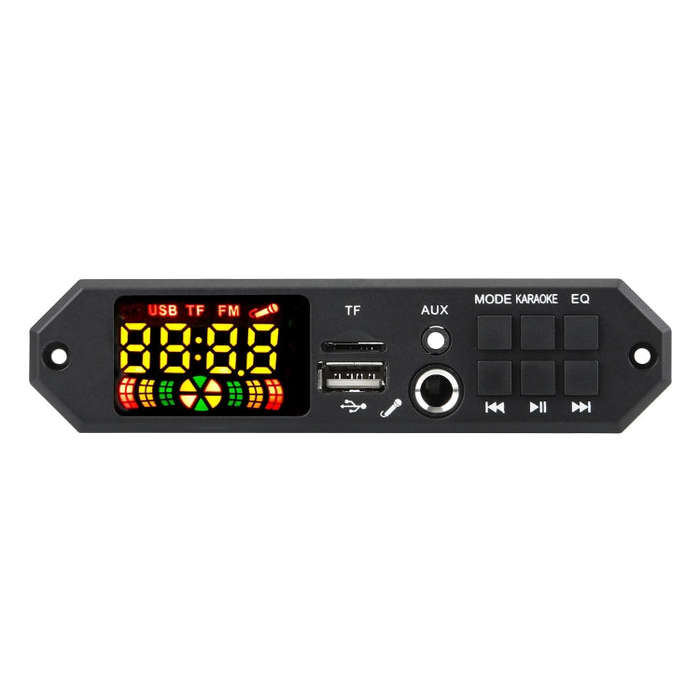80W 12V Bluetooth MP3 Decoder Board With Power Amplifier Color Screen Call Recording, Model: Sili...