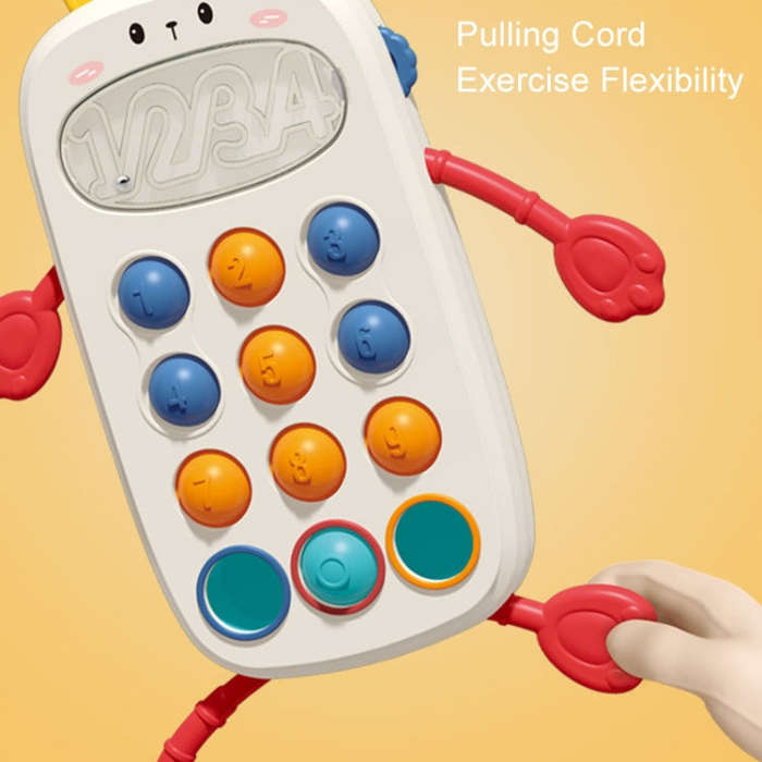 Baby Puzzle Fun Finger Pumping Toys Enlightenment Early Teaching Toys, Style: Mobile Phone Giraffe